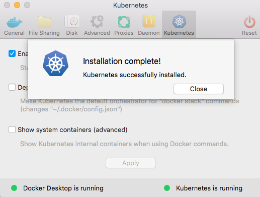 Installation complete