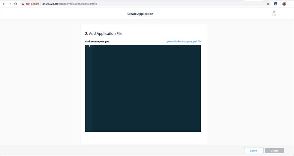 Provide docker-compose.yml in UCP